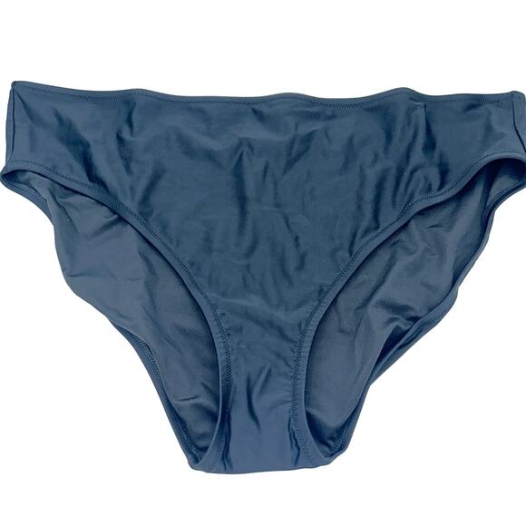 New J. Crew Black Full Coverage Briefs Bikini Swim Bathing Suit Bottom Size 2X - Picture 2 of 7
